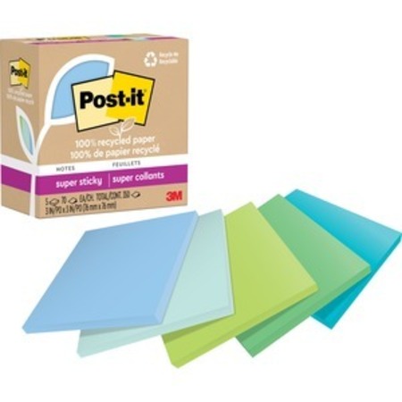 POST-IT Supersticky, Recycled, 3X3 MMM654R5SST